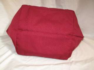NWT HERVE CHAPELIER RED X LARGE NYLON TOTE DUFFLE BAG WITH LEATHER 