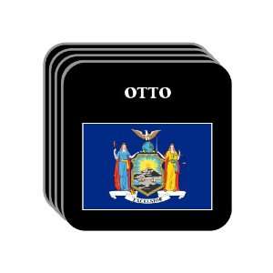  US State Flag   OTTO, New York (NY) Set of 4 Mini Mousepad 