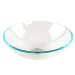  Fontaine Crystal Clear Glass Vessel Bathroom Sink   FSA VS 