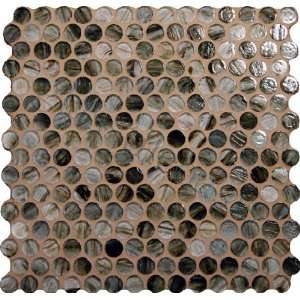 Chocolate Truffle Circles Brown Pool Glossy Glass Tile   16438
