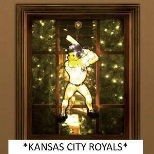 20 MLB Kansas City Royals Lighted Outdoor Baseball Player Window Yard 