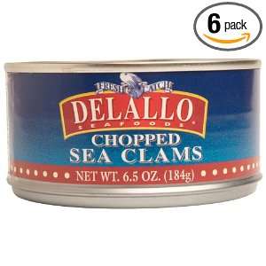 DeLallo Chopped Sea Clams, 6.5 Ounce Unit (Pack of 6)  