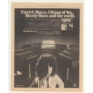  1979 Patrick Moraz Solo Album Charisma Records Print Ad 