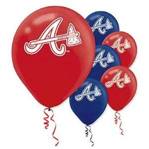  Atlanta Braves MLB Latex Balloons 6ct 12 Toys & Games