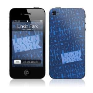   LPRK10133 iPhone 4  Linkin Park  Block Pattern  Blue Skin Electronics