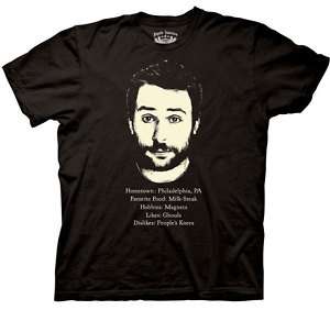 ITS ALWAYS SUNNY CHARLIE DATING PROFILE SHIRT S 2XL  