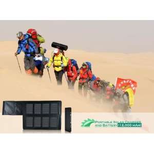 Solar Power Kit  Portable Solar Charger & 12,000 mAh Portable Battery 