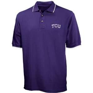  Texas Christian Horned Frogs Purple Tipped Polo Sports 