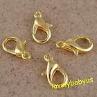100 pcs nice gold plated lobster clasps fastener hooks jewelry