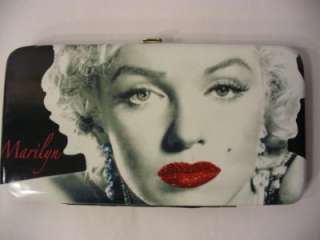 Marilyn Monroe Red Lips Glitter Hinge Wallet Officially Licensed , New 