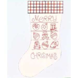 PT Merry Christmas Stocking #1160 Hot Iron Transfer Pattern by Pattern 