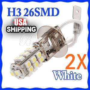 H3 Car SMD 26 LED White Headlight Bulb Head Light 12V 3W US fast 