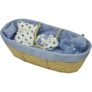  Puff Blue Moses Basket Baby