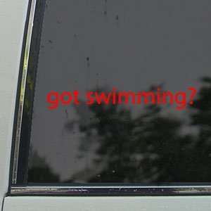 Got Swimming? Red Decal Swim Pool Diving Window Red 