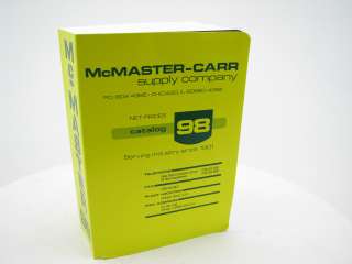 McMaster Carr Chicago Illinois # 98 Catalog (1992)  