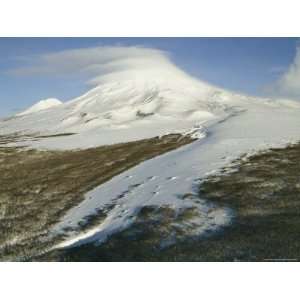  Snow Blowing on One of Kamchatkas Volcanic Mountains 