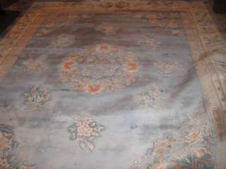 Hand Knotted Chinese Shandong Carpet Wool Rug 8x10 Blue  