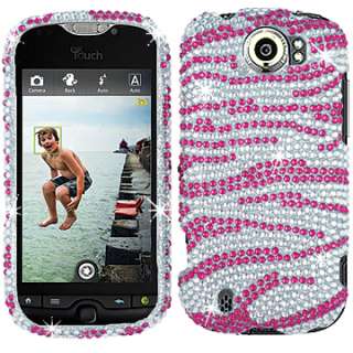   FACEPLATE HARD CASE COVER HTC MY TOUCH SLIDE 4G SILVER ZEBRA  