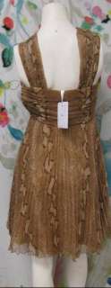 NWT CHRISTIAN DIOR Robe Doublee Plisse Silk Dress   Size 36 $6990 