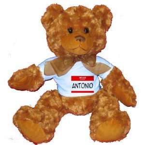   my name is ANTONIO Plush Teddy Bear with BLUE T Shirt Toys & Games