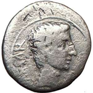  AUGUSTUS 28BC ASIA Cista Mystica Silver Roman Coin 