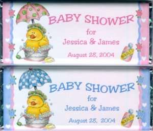 18 SWEET DUCK BATH BABY SHOWER FULL SIZE CANDY WRAPPERS  