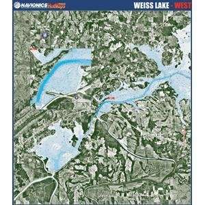  Navionics Paper Map Weiss Lake   West Alabama GPS & Navigation