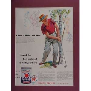  Sam Snead Golf Champion 1950 Texaco Advertisement Bulletin 