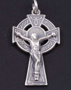 5g CRUCIFIX CELTIC CROSS CHRISTIAN JESUS 925 STERLING SOLID SILVER 