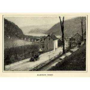  1907 Print Harpers Ferry West Virginia Historic Town 