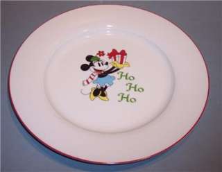 Disney Vintage Holiday Minnie Christmas Dinner Plate  