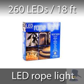NEW 18ft Flexible LED Rope Light XMAS Holiday 260 LEDs  