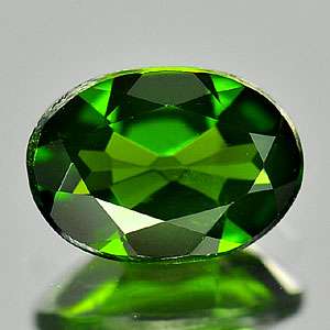Unheated 0.77 Ct. Oval Natural Green Chrome Diopside  