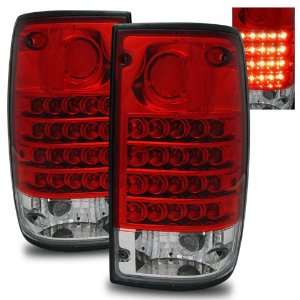  89 95 Toyota Pickup Red/Clear LED Tail Lights Automotive