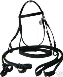 NEW CHUKKER 7 POLO BRIDLE WITH REINS (PELHAM STYLE)  