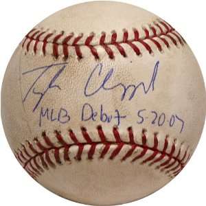  Tyler Clippard Signed 5 20 07 Game Used Baseball Yankees 