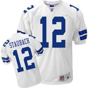  Roger Staubach #12 White Dallas Cowboys Mitchell & Ness 