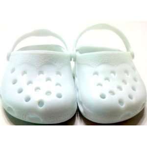  White Garden Clogs for 18 Inch Dolls Toys & Games