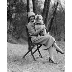  1925 photo Miss Mae Esterley with Sgt. Jiggs, 4/14/25 