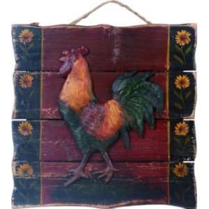  Wooden Rooster Wall Hanging