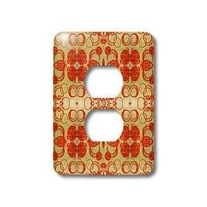 Florene Abstract Pattern   Talking Red   Light Switch Covers   2 plug 