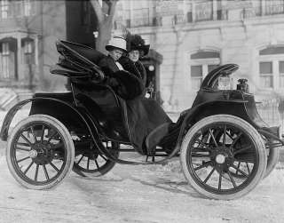 1907 CAR PHOTO NEW YORK CITH PHOTO LADIES TRANSPORTATION WINTER 