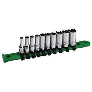   Tool 41880 10 Piece 1/4 Drive 6 Point Semi Deep Fractional Socket Set