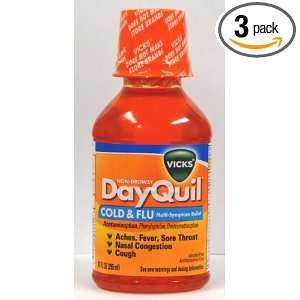 Vicks DayQuil Non Drowsy Cold & Flu Multi Symptom Relief Liquid 10 Oz 