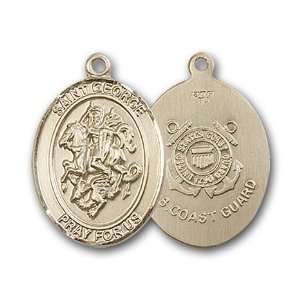  12K Gold Filled St. George Coast Guard Medal Jewelry