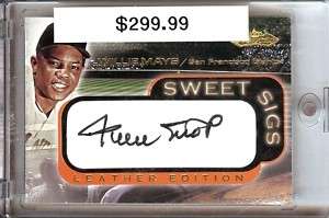 WILLIE MAYS 2001 FLEER SHOWCASE SWEET SIGS AUTO LEATHER  