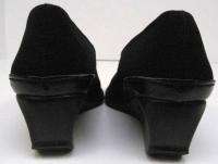 LizFlex Liz Claiborne Womens Black Wedges Heels Shoes Size 8.5M Sz 8 1 