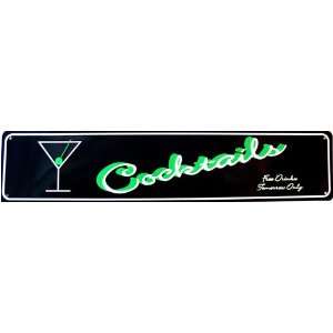 Martini Cocktails Bar Sign 