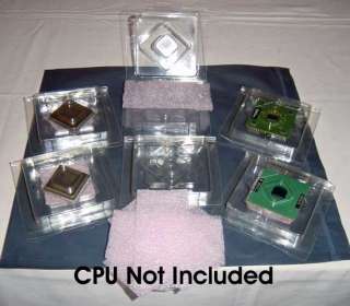 Lot of (6) Plastic CPU and ICs Clamshell Tray Intel AMD  