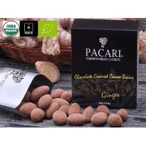 PACARI ORGANIC COCOA CACAO BEANS GINGER (5 Pack)  Grocery 
